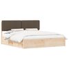 vidaXL Bedframe met Gevoerd Hoofdgedeelte Taupe 200 x 200 cm