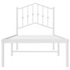 vidaXL Bedframe met hoofdbord metaal wit 80x200 cm