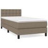vidaXL Boxspring met matras stof taupe 80x200 cm