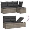 vidaXL 7-delige Loungeset met kussens poly rattan grijs
