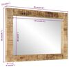 vidaXL Spiegel 70x50 cm massief mangohout en glas
