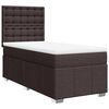 vidaXL Boxspring met matras stof donkerbruin 90x200 cm