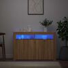 vidaXL Dressoir met LED-verlichting 115,5x30x75 cm sonoma eikenkleur