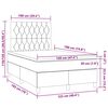 vidaXL Boxspring met matras fluweel lichtgrijs 120x190 cm
