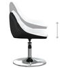 vidaXL Eetkamerstoelen draaibaar 2 st kunstleer wit en zwart