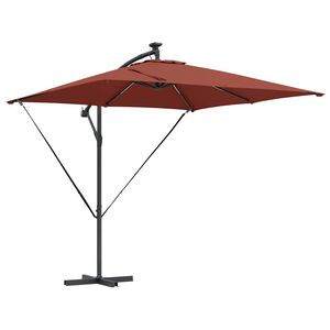 vidaXL Parasol Terracotta 249 x 249 x 250 cm Polyester en Aluminium