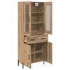 vidaXL Highboard Artisan Eiken 69,5 x 34 x 180 cm Bewerkt hout