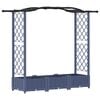 vidaXL Verhoogd Bed met Trellis en Dak Grijs 169 x 40 x 125 cm PP