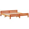 vidaXL Bedframe zonder matras massief grenenhout wasbruin 200x200 cm