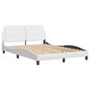 vidaXL Bedframe zonder matras "Zadar" kunstleer wit 140x200 cm