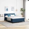 vidaXL Boxspringbed met matras met hoofdeinde Blauw 160 x 200 cm Stof