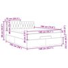 vidaXL Bed met matras 140x190 cm stof donkergrijs