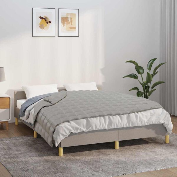 vidaXL Verzwaringsdeken 140x200 cm 10 kg stof grijs