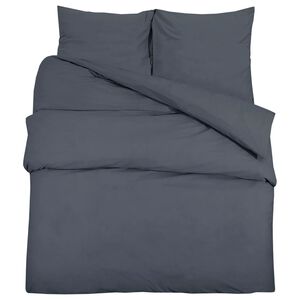 vidaXL Dekbedovertrekset 140x200 cm katoen antracietkleurig