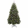 vidaXL Kunstkerstboom met 300 LED Groen 210 cm PVC en Metaal
