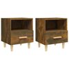 vidaXL Nachtkastjes 2 st 40x35x47 cm gerookt eikenkleurig