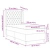 vidaXL LED Boxspring Bed met Matras Geruit Zwart 90 x 200 cm Fluweel