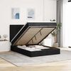vidaXL Ottoman bed met matras en LED's 140x200cm stof zwart