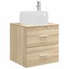 vidaXL Wandgemonteerde wastafelmeubel Sonoma Eiken 49,5 x 44,5 x 66 cm