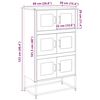vidaXL Hoge kast 68x39x123 cm staal wit