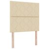 vidaXL Boxspringbed met matras met hoofdeinde Cr&egrave;me 120 x 190 cm Stof