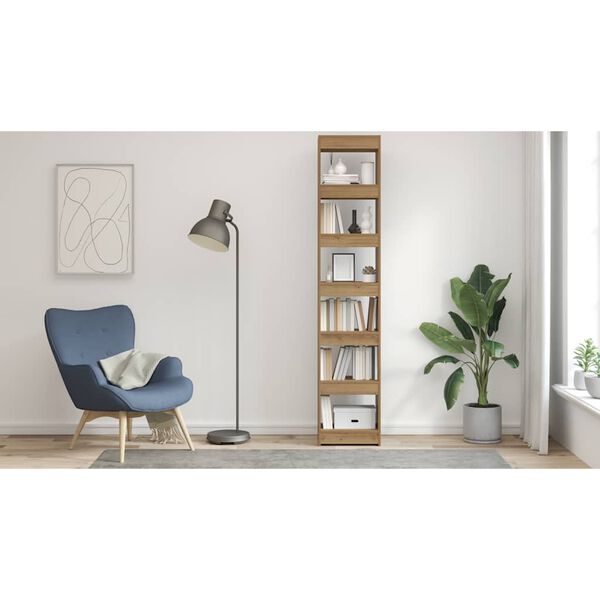 vidaXL Boekenkast/kamerscherm 40x30x198 cm artisanaal eikenkleur