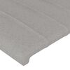 vidaXL Boxspring met matras stof lichtgrijs 90x200 cm