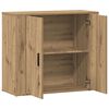 vidaXL Dressoir 80x33x70 cm bewerkt hout artisanaal eikenkleurig