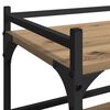 vidaXL Keuken Trolley Artisan Eiken 50 x 35 x 75.5 cm Bewerkt hout