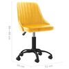 vidaXL Eetkamerstoelen draaibaar 6 st fluweel geel