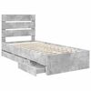 vidaXL Bedframe met lade Beton Grijs 75 x 190 cm Ingenieurshout