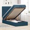 vidaXL Ottoman bed met matrassen 100x200cm fluweel donkerblauw