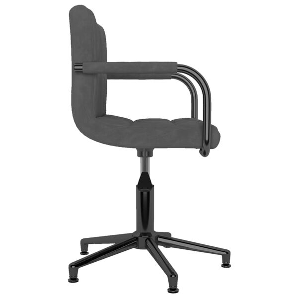 vidaXL Eetkamerstoelen draaibaar 2 st fluweel donkergrijs