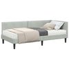 vidaXL Hoekbedframe met Matras Anders 2 st Lichtgrijs Fluweel