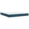 vidaXL Boxspring met matras fluweel blauw 180x200 cm