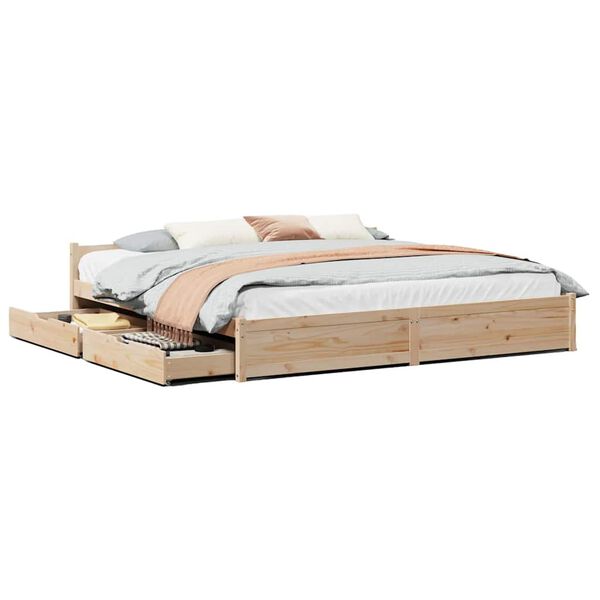 vidaXL Bedframe zonder matras massief grenenhout 160x200 cm