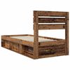 vidaXL Bedframe met hoofdeinde Oudhout 90 x 190 cm Massief grenenhout