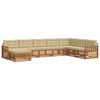 vidaXL Sofa-Sets 8 pcs Natuurlijk en Beige Massief Acaciahout