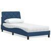 vidaXL Bed met matras stof blauw 80x200 cm