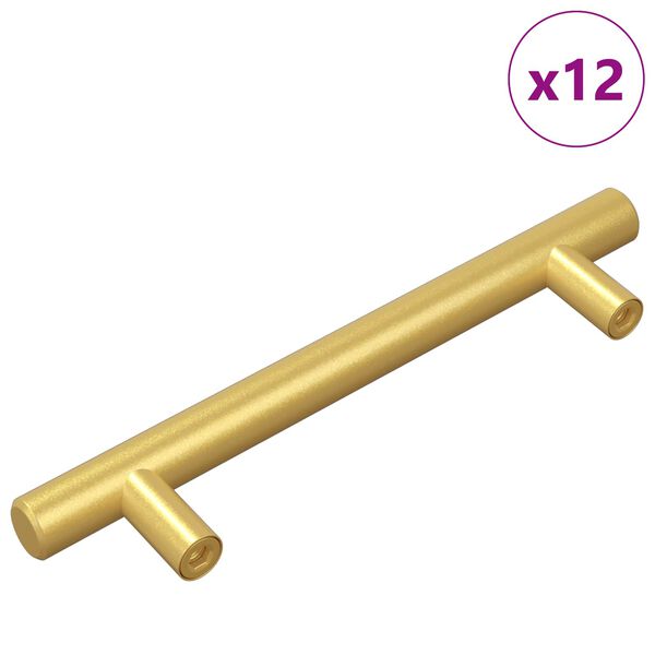 vidaXL Kasthandgreep 12 pcs Goud 150 mm Roestvrij staal