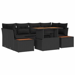 vidaXL Tuinbankenset 9 st Zwart en Bruin
