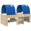 vidaXL Bed met Tunnel 4 st Sonoma eiken en blauw Bewerkt hout