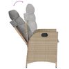 vidaXL 5-delige Tuinset met kussens poly rattan beige