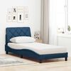 vidaXL Bed met matras stof blauw 90x200 cm
