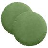 vidaXL Zitkussens 2 st Fluweel Lichtgroen &Oslash;30 x 13 cm