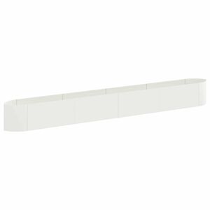vidaXL Verhoogd Tuinbed Wit 380 x 40 x 40 cm Staal