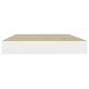 vidaXL Wandschappen zwevend 4 st 40x23x3,8 cm MDF eikenkleurig en wit