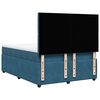 vidaXL Boxspring met matras fluweel blauw 140x200 cm