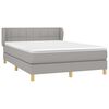 vidaXL Boxspring met matras stof lichtgrijs 140x190 cm
