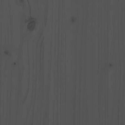vidaXL Hoofdbord 94x6x82,5 cm massief grenenhout grijs